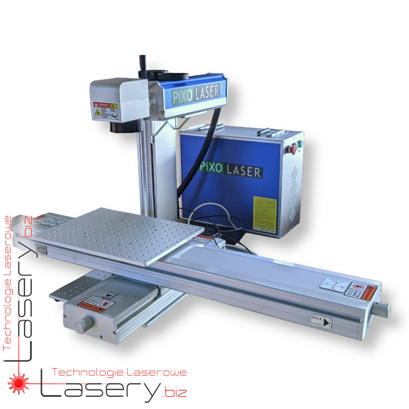 Znakowarka laserowa fibrowa PiXO laser 20W ze stołem przesuwnym