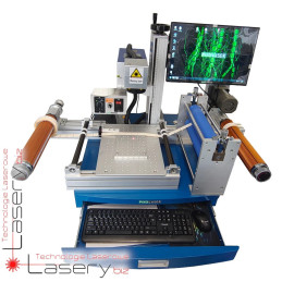 Znakowarka laserowa UV 3W do etykiet z podajnikiem rolowym