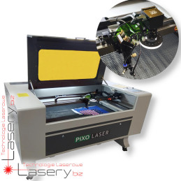 Ploter laserowy CO₂ do naszywek z kamerą CCD 90x60cm RUIDA 80W