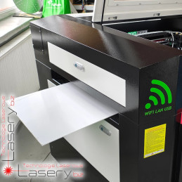 Ploter laserowy CO₂ do naszywek z kamerą CCD 90x60cm RUIDA 80W