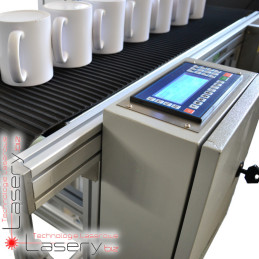 Znakowarka laserowa fibrowa do detali PiXO Laser 20W z podajnikiem