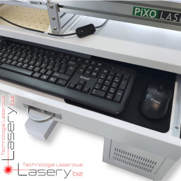Fibrowa znakowarka laserowa 20W z podajnikiem i kamerą pozycjonującą