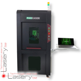 Znakowarka laserowa CO₂ do tkanin PiXO Laser GALVO RF 35W w obudowie Tower