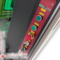Znakowarka laserowa CO₂ do tkanin PiXO Laser GALVO RF 35W w obudowie Tower