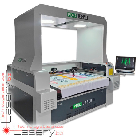 Dwugłowicowy ploter laserowy CO₂ 160cm do tkanin z podajnikiem i SCCD
