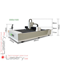 Wycinarka laserowa PiXO Laser do blach 250x130cm 1500W