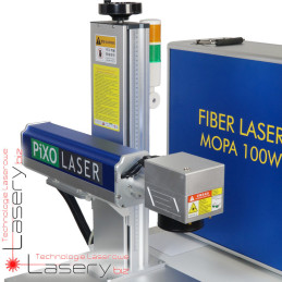 Znakowarka fibrowa PiXo Laser ze stolikiem, pochłaniaczem i osłoną